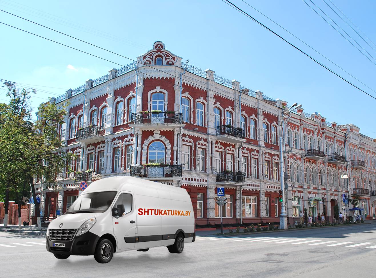 Транспорт shtukaturka.by везёт штукатурку Байрамикс заказанную нашими клиентами в Гомеле. 